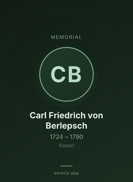 Memorial portrait of Carl Friedrich von Berlepsch