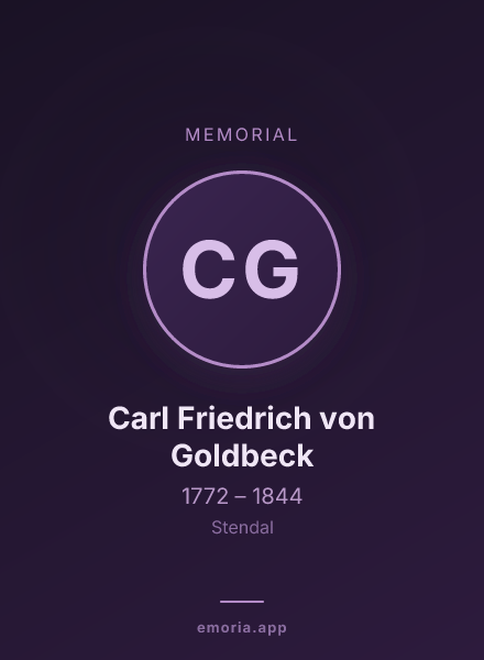 Memorial portrait of Carl Friedrich von Goldbeck