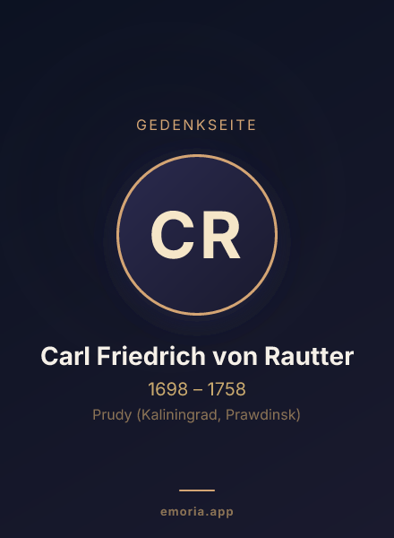 Gedenkportrait von Carl Friedrich von Rautter