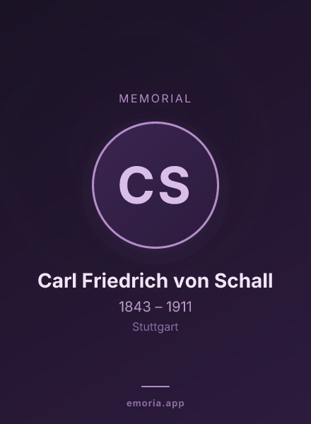 Memorial portrait of Carl Friedrich von Schall