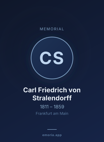 Memorial portrait of Carl Friedrich von Stralendorff