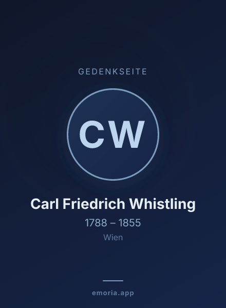 Gedenkportrait von Carl Friedrich Whistling