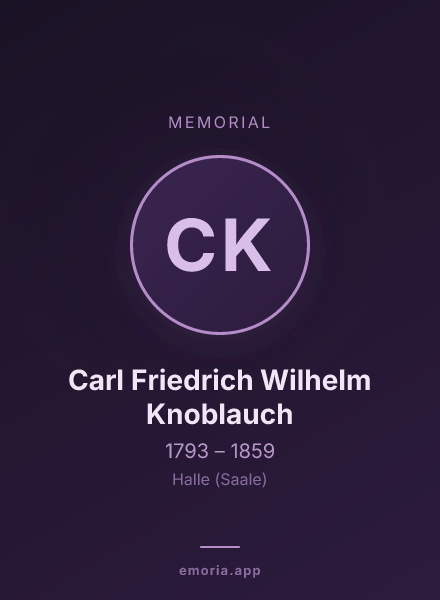 Memorial portrait of Carl Friedrich Wilhelm Knoblauch