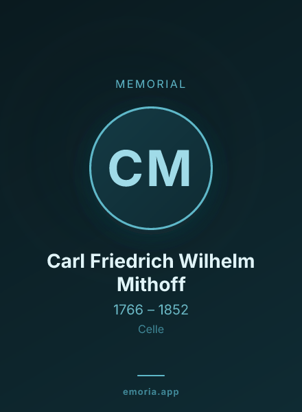 Memorial portrait of Carl Friedrich Wilhelm Mithoff