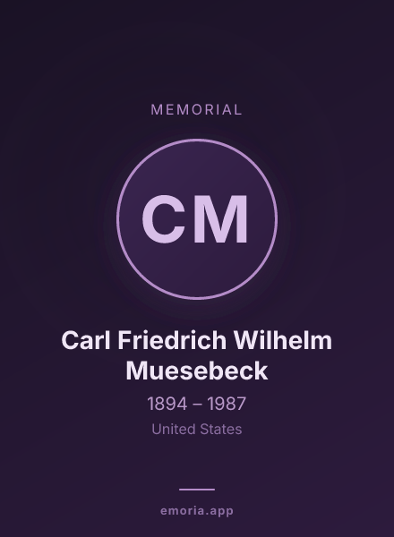 Memorial portrait of Carl Friedrich Wilhelm Muesebeck