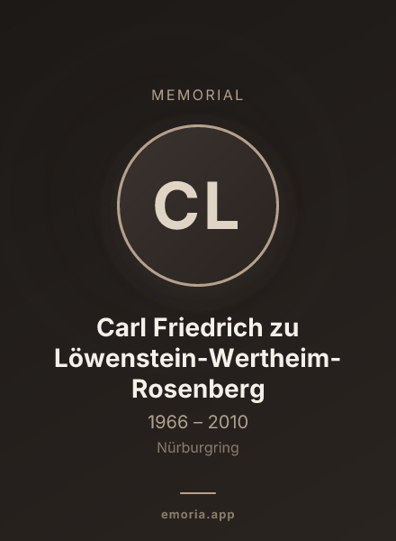 Memorial portrait of Carl Friedrich zu Löwenstein-Wertheim-Rosenberg