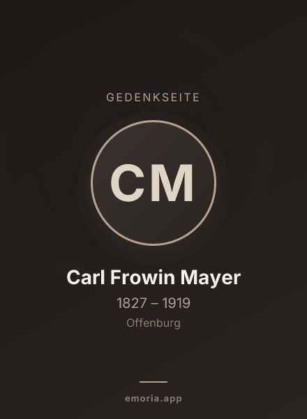 Gedenkportrait von Carl Frowin Mayer