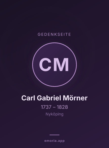 Gedenkportrait von Carl Gabriel Mörner