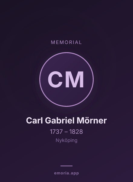 Memorial portrait of Carl Gabriel Mörner