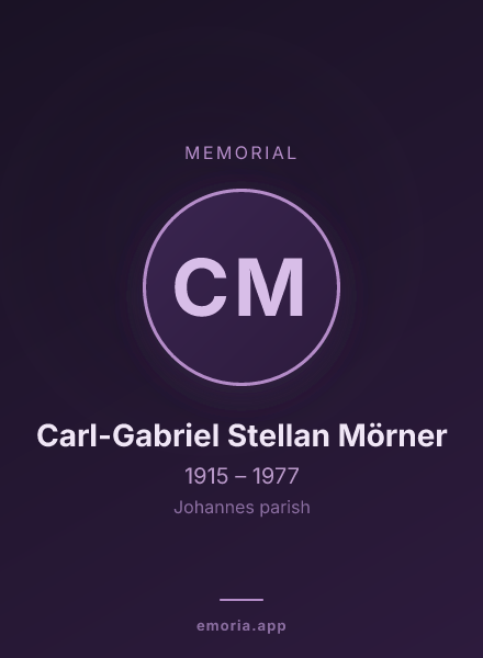 Memorial portrait of Carl-Gabriel Stellan Mörner