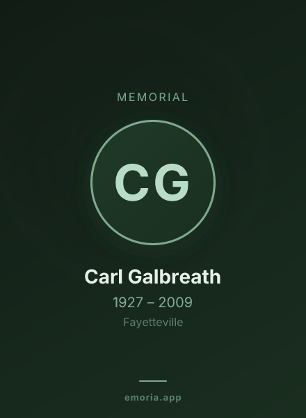 Memorial portrait of Carl Galbreath