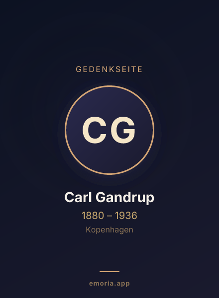 Gedenkportrait von Carl Gandrup