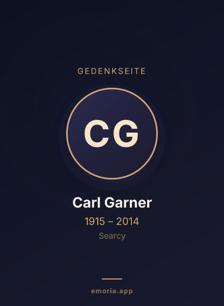 Gedenkportrait von Carl Garner