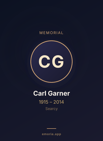 Memorial portrait of Carl Garner