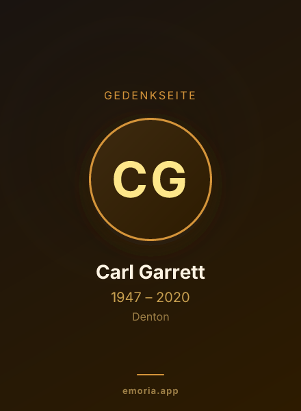Gedenkportrait von Carl Garrett