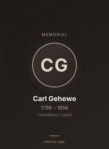 Memorial portrait of Carl Gehewe