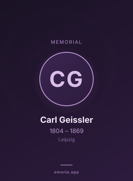 Memorial portrait of Carl Geissler