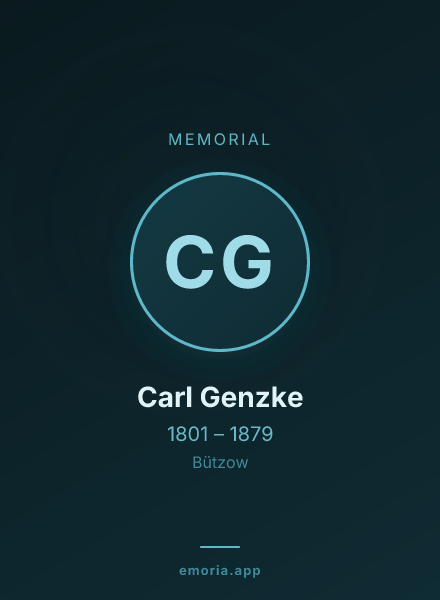 Memorial portrait of Carl Genzke