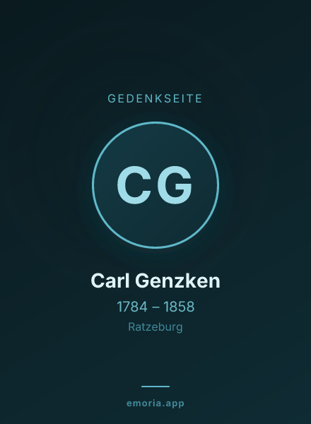 Gedenkportrait von Carl Genzken