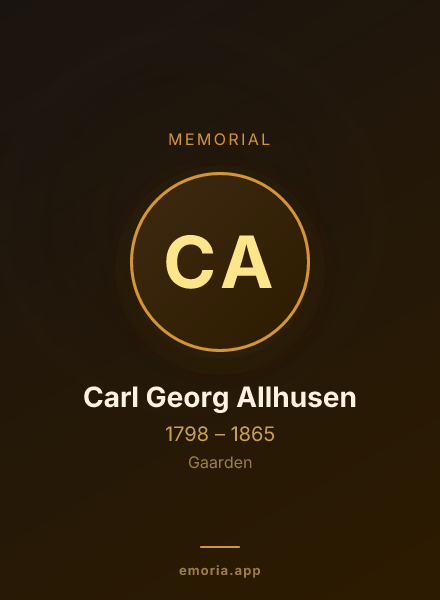 Memorial portrait of Carl Georg Allhusen