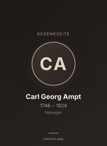Gedenkportrait von Carl Georg Ampt