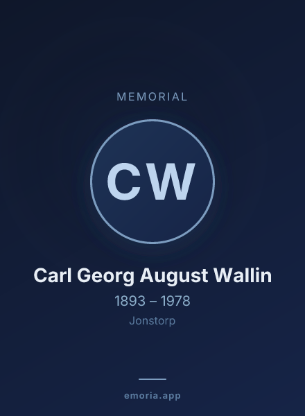Memorial portrait of Carl Georg August Wallin