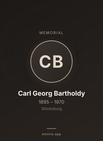 Memorial portrait of Carl Georg Bartholdy