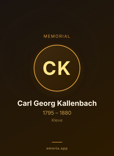 Memorial portrait of Carl Georg Kallenbach