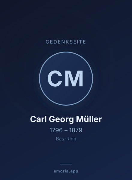 Gedenkportrait von Carl Georg Müller