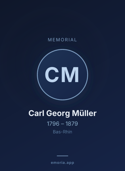 Memorial portrait of Carl Georg Müller