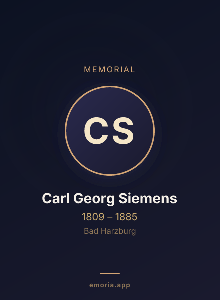 Memorial portrait of Carl Georg Siemens