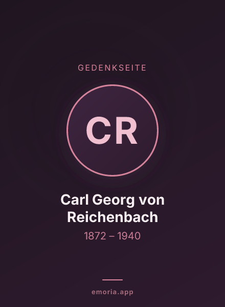 Gedenkportrait von Carl Georg von Reichenbach