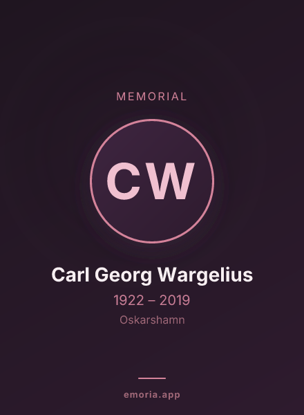 Memorial portrait of Carl Georg Wargelius