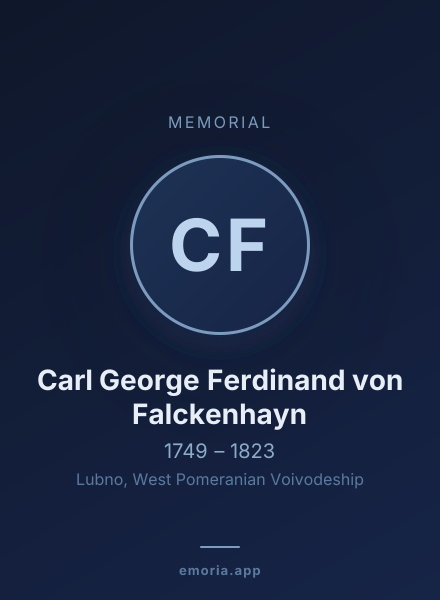 Memorial portrait of Carl George Ferdinand von Falckenhayn