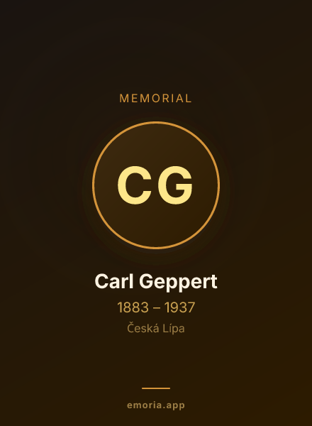 Memorial portrait of Carl Geppert