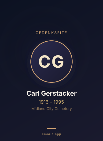 Gedenkportrait von Carl Gerstacker