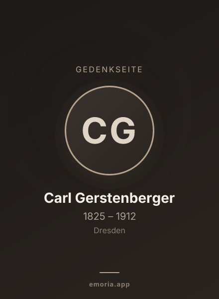 Gedenkportrait von Carl Gerstenberger