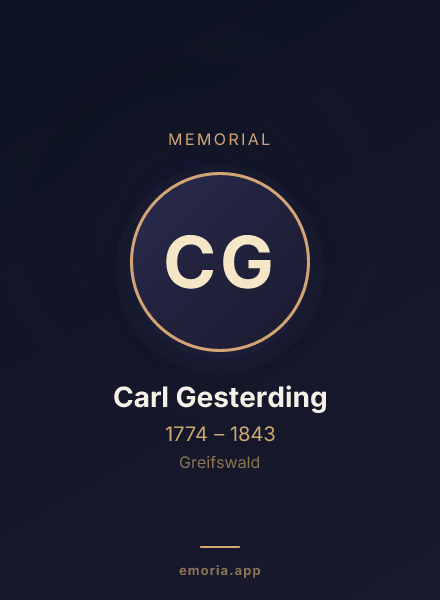 Memorial portrait of Carl Gesterding