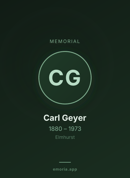 Memorial portrait of Carl Geyer