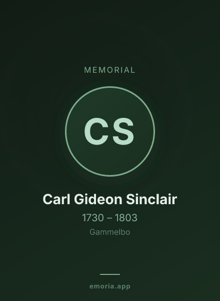 Memorial portrait of Carl Gideon Sinclair