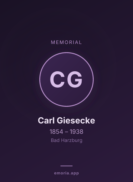 Memorial portrait of Carl Giesecke