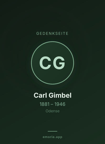 Gedenkportrait von Carl Gimbel