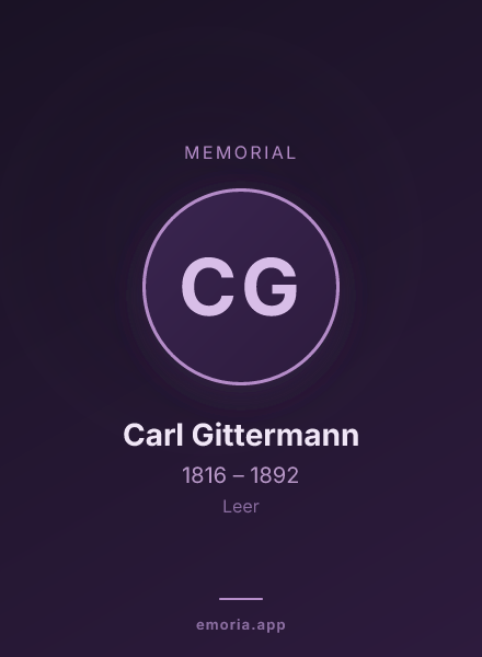 Memorial portrait of Carl Gittermann