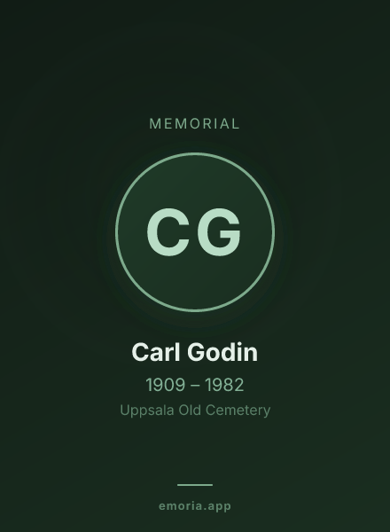 Memorial portrait of Carl Godin