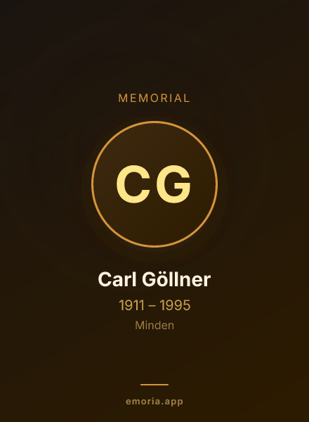 Memorial portrait of Carl Göllner