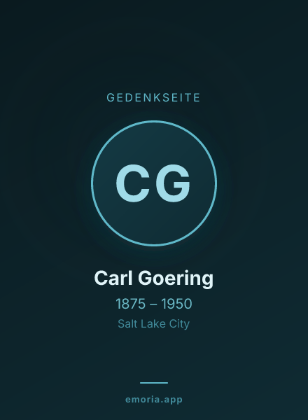 Gedenkportrait von Carl Goering