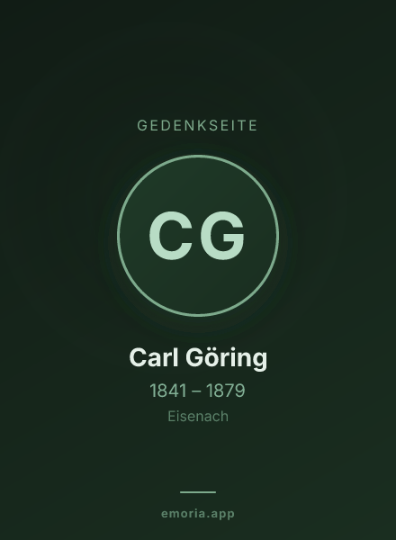Gedenkportrait von Carl Göring
