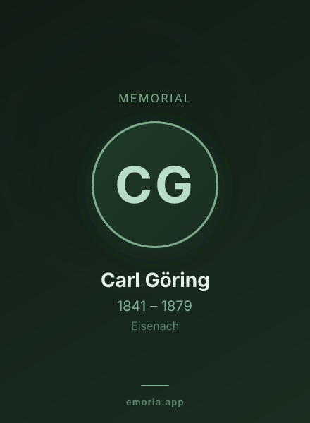 Memorial portrait of Carl Göring
