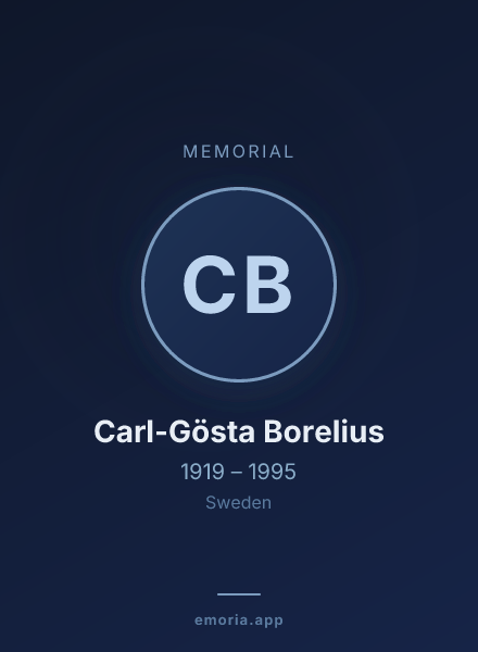 Memorial portrait of Carl-Gösta Borelius