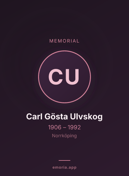 Memorial portrait of Carl Gösta Ulvskog